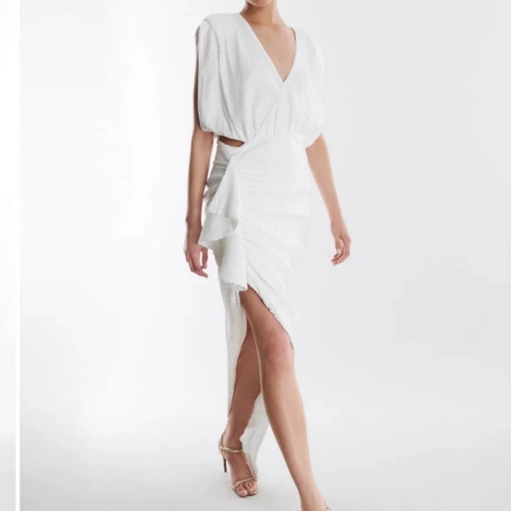 NWT BCBGMAXAZRIA Gardenia white dress